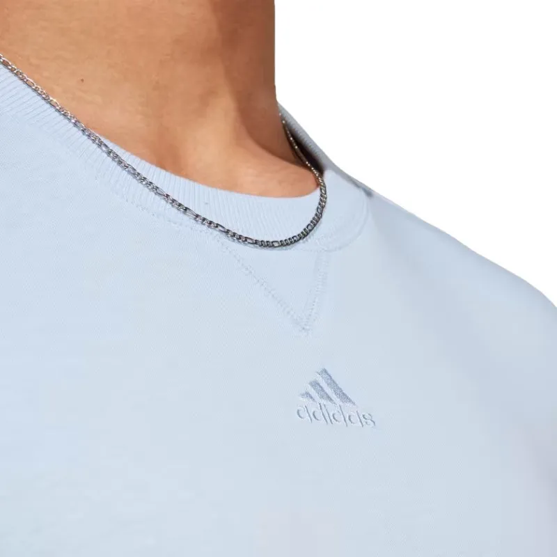 adidas ic9793 mens crew neck t shirt all season tee sky blue2