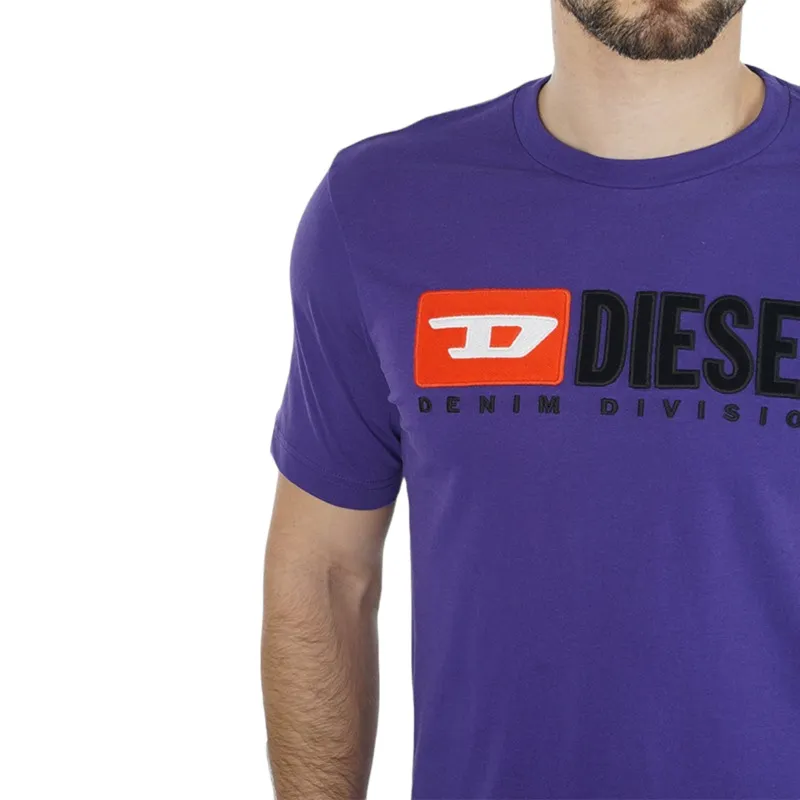 diesel t just division mens t-shirt short sleeve violet2