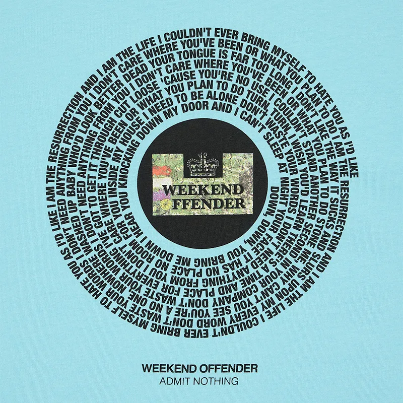weekend offender mens t shirt resurrection tee aqua blue2