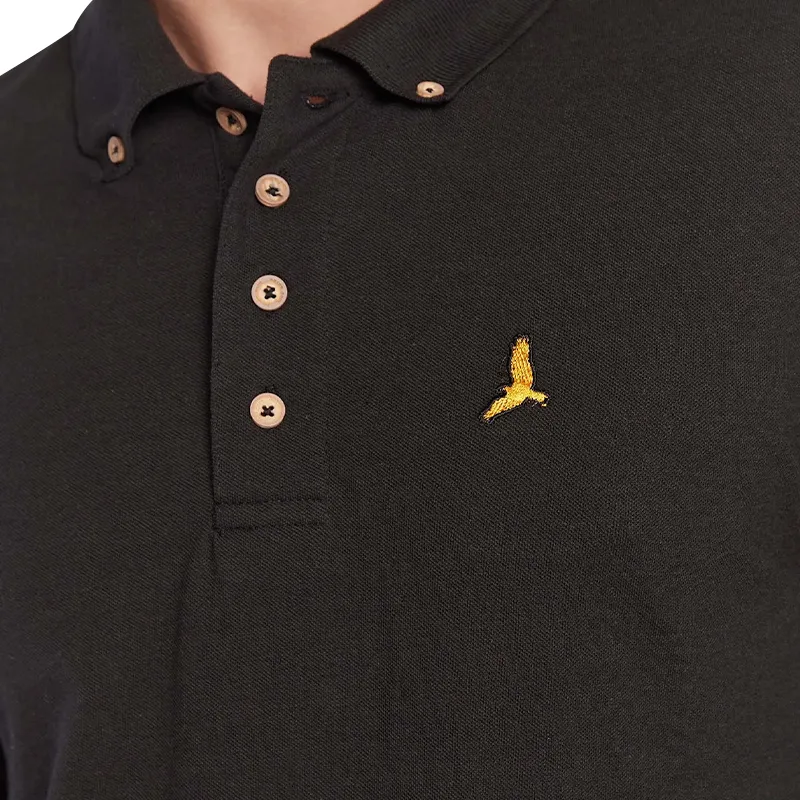 brave soul mens polo t shirts collared slim fit golf tee black2