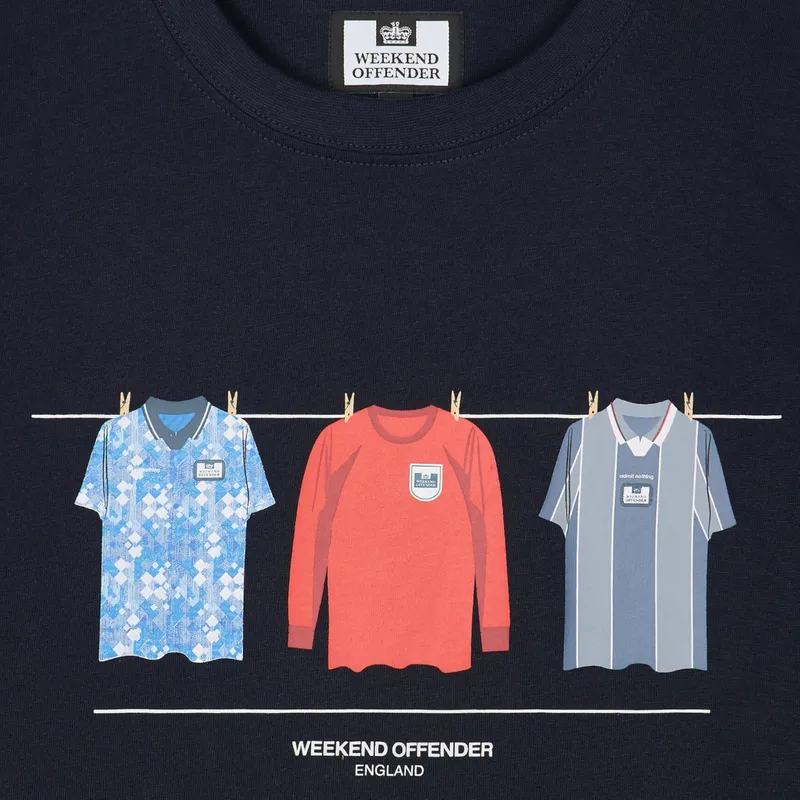 weekend offender england away mens t shirts crew neck navy2