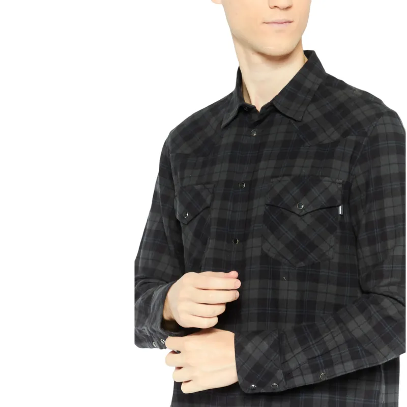 diesel s-east-long rebad mens lumberjack shirt flannel check2