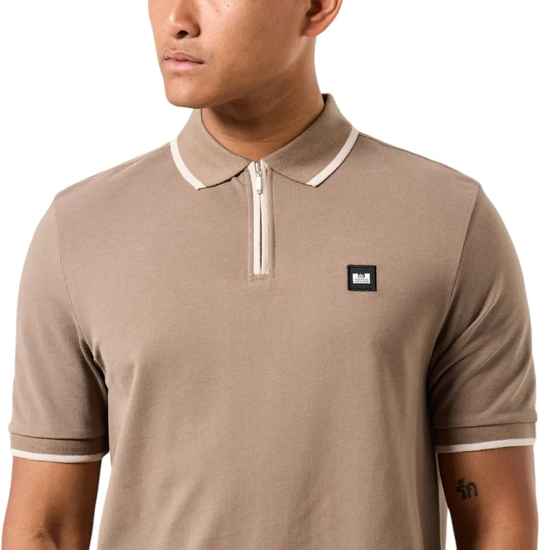 weekend offender mens classic shore polo shirts mocha brown2
