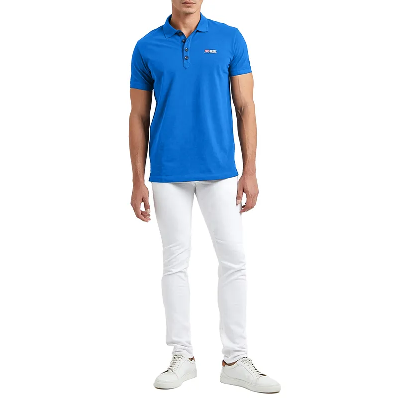 diesel t-weet-split mens polo t shirt regular fit royal blue2