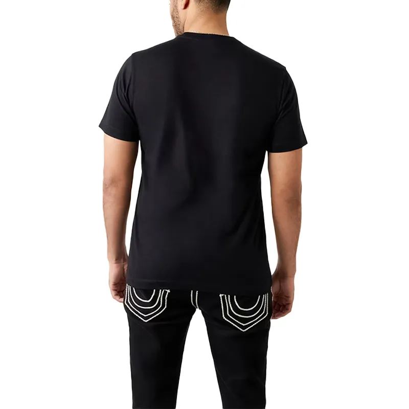 true religion 107588 mens t shirts short sleeve buddha tee black2