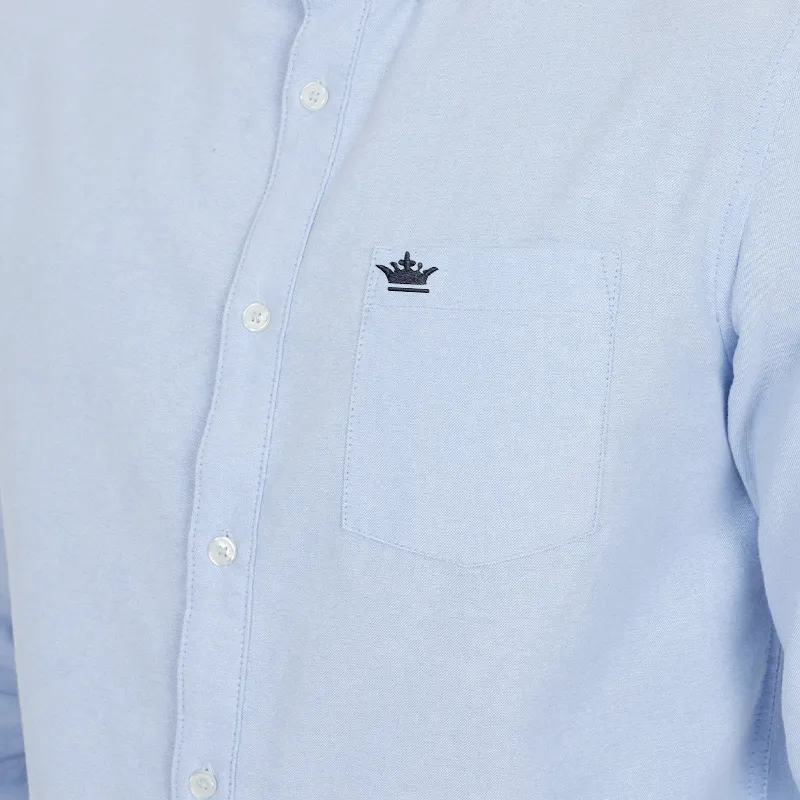 brave soul mens oxford shirt button down light blue2