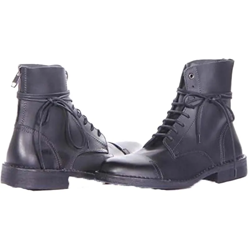 dieseld pit mens boots black leather casual comfort leather shoes2