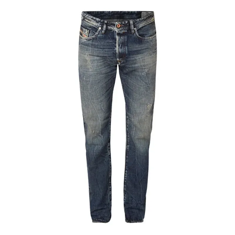 diesel buster 084wn mens denim jeans distressed regular slim  blue2