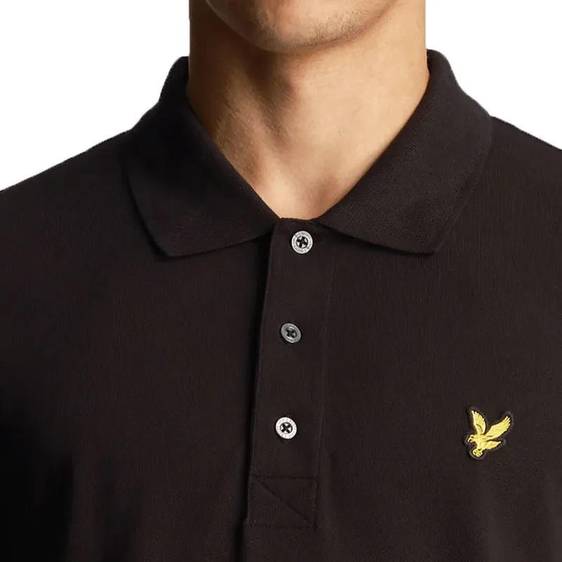 lyle & scott mens polo shirt summer sport golf tee black2
