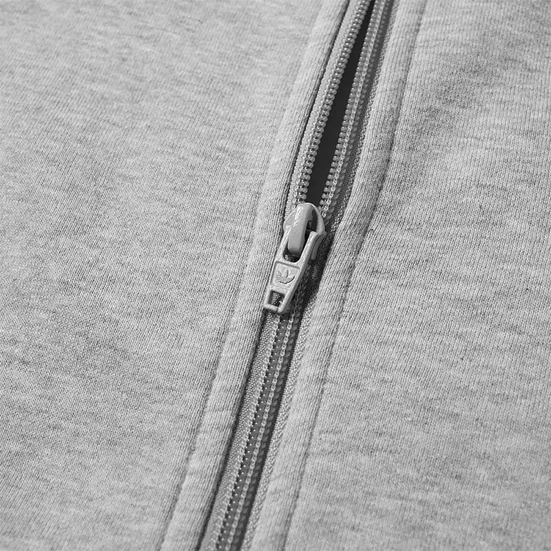 adidas originals 3 stripes mens hoodie full zip grey2