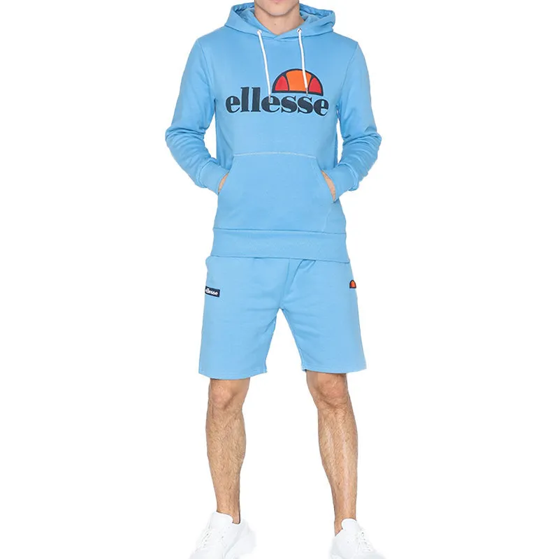 ellesse mens pullover hoodie long sleeve fleece top sky blue2