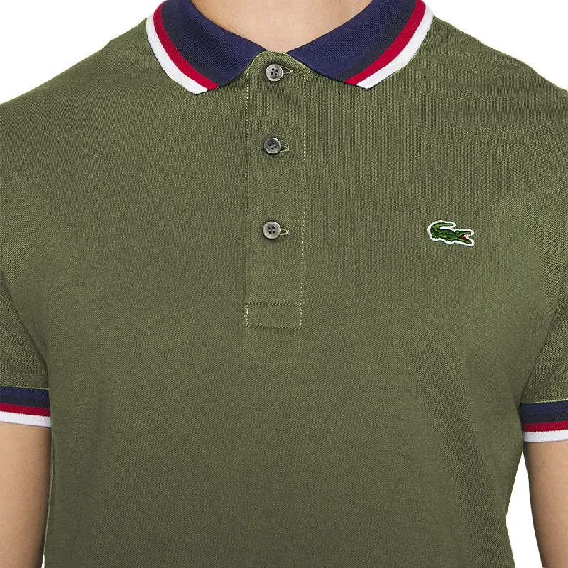 lacoste ph3461 mens polo shirt olive3