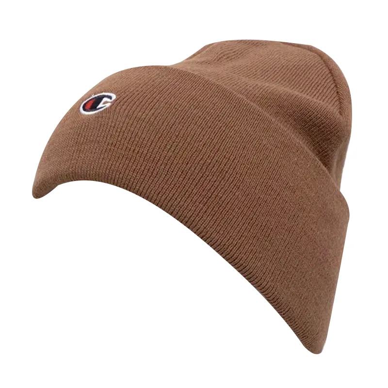 champion mens beanie hat winter thick knitted ribbed caps brown3