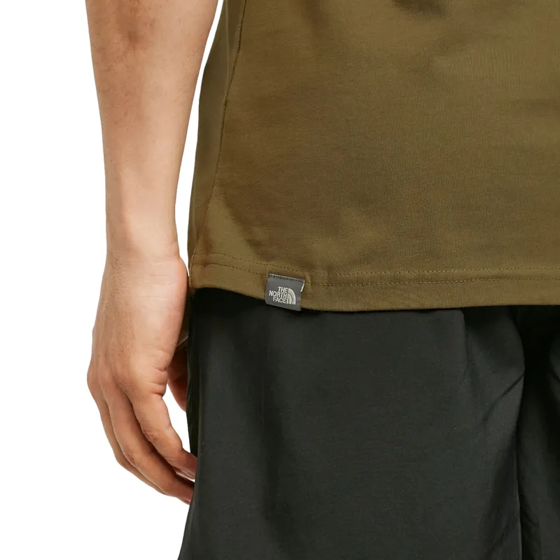 the north face mens t shirts woodcut dome soft cotton tee olive3