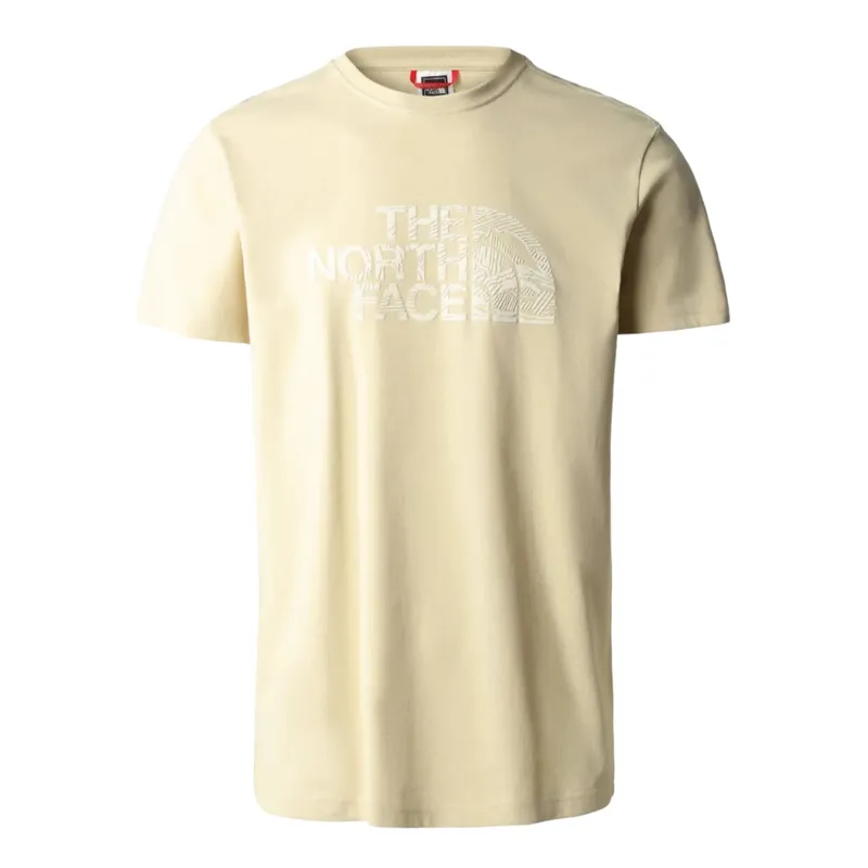 the north face mens t shirts woodcut dome soft cotton tee beige3