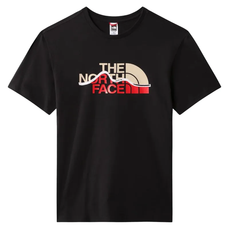 the north face mens t shirts ss mountain line tee black3