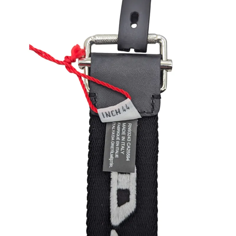 diesel b-didi mens belts for jeans metal buckle woven black3
