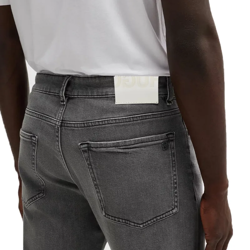hugo boss mens denim jeans regular straight fit grey3