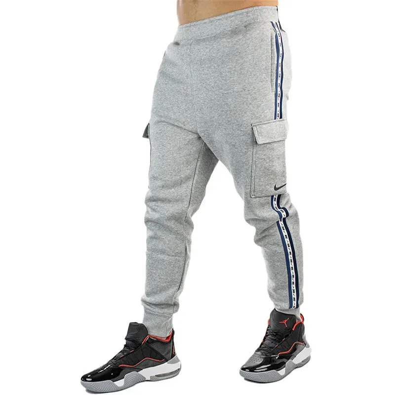 Nike Repeat Mens Full Tracksuits Gym Sweat Joggers Grey Top