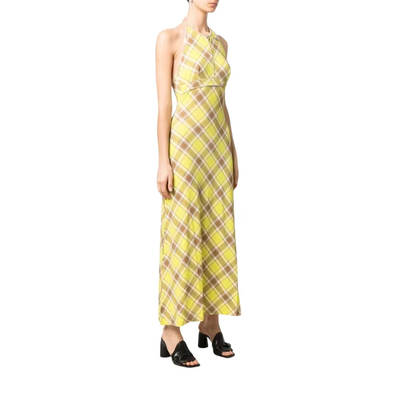 diesel d-maxim-c2 womens plaid dress summer long maxi3