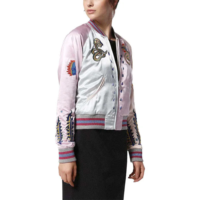 diesel g absol womens bomber jacket pink ladies reversible jacket3