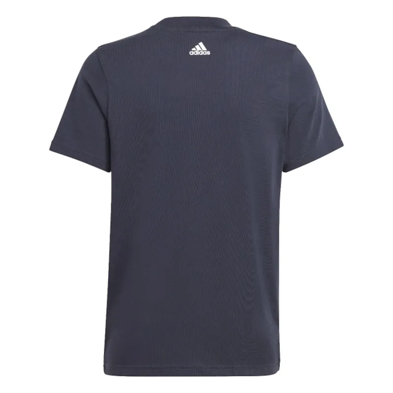 adidas ib8775 kids boys t shirts crew neck short sleeve navy blue3