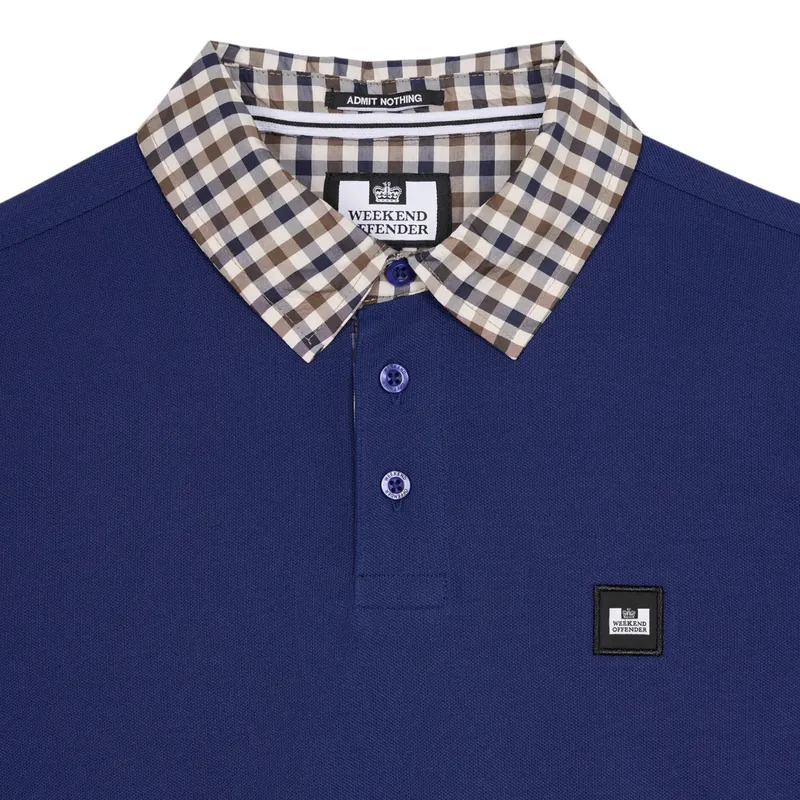 weekend offender walker mens long sleeve polo shirts bright navy3