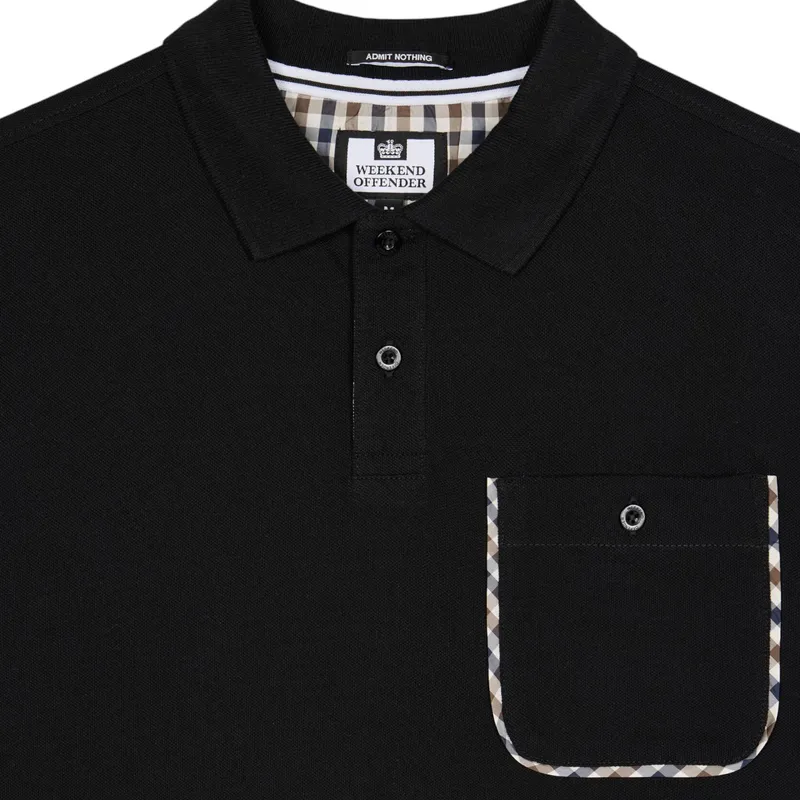 weekend offender spence mens polo shirts black3