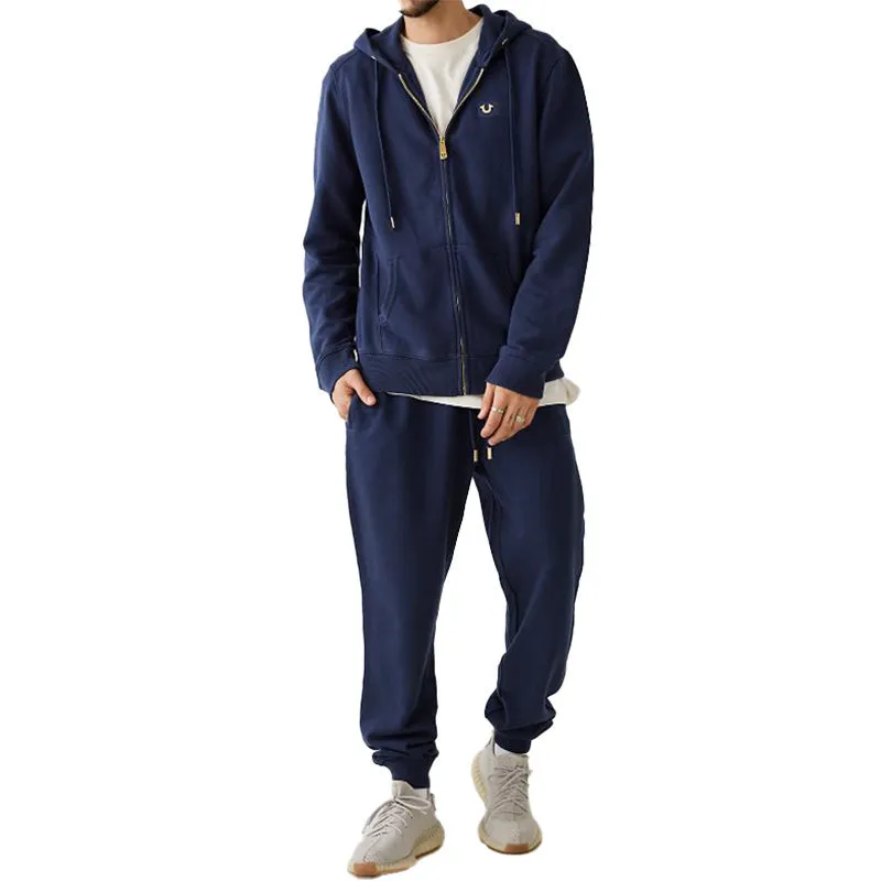 true religion mens jogger casual cotton navy bottom3