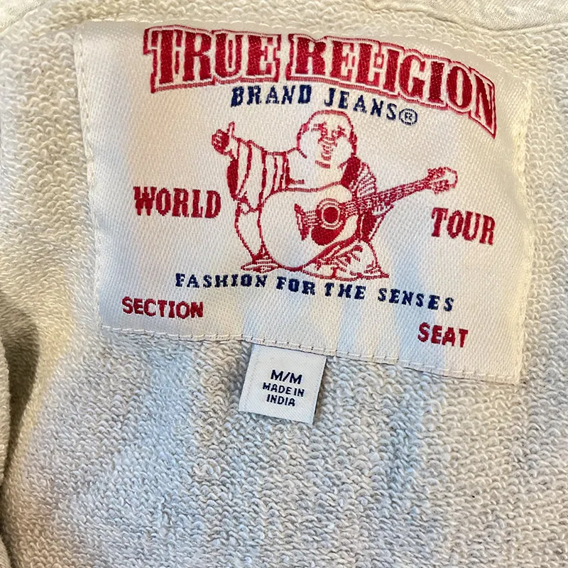 true religion ma08129mf3 mens hooded casual top zip hoodie3