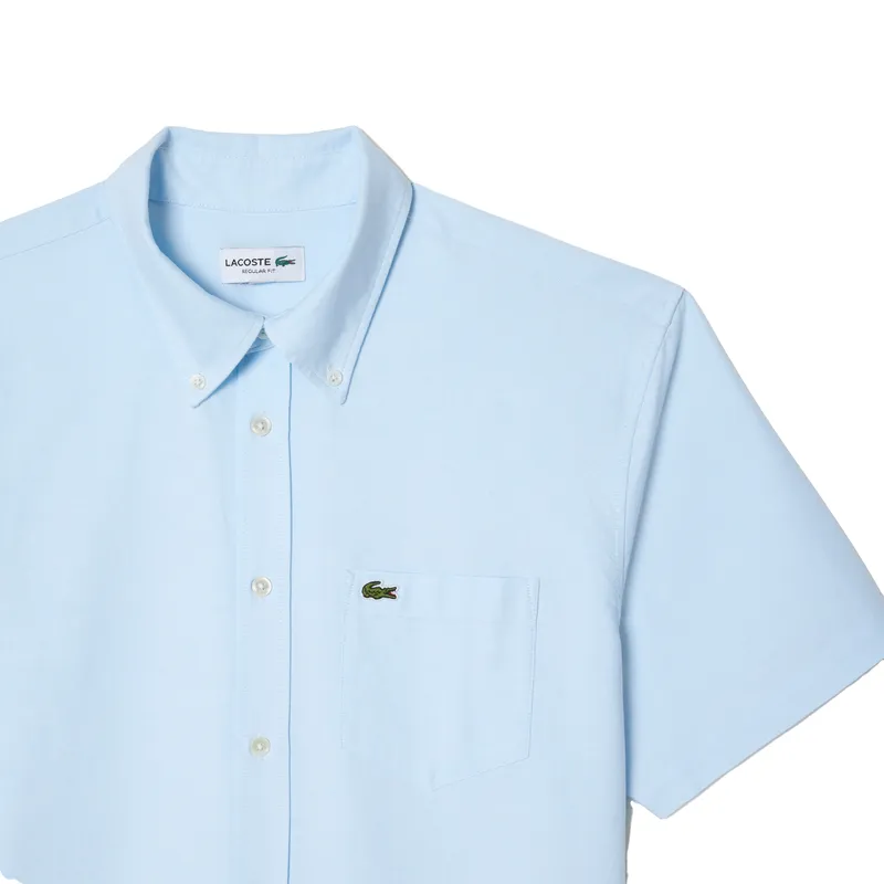 lacoste ch4976 mens oxford shirt short sleeve regular fit top3