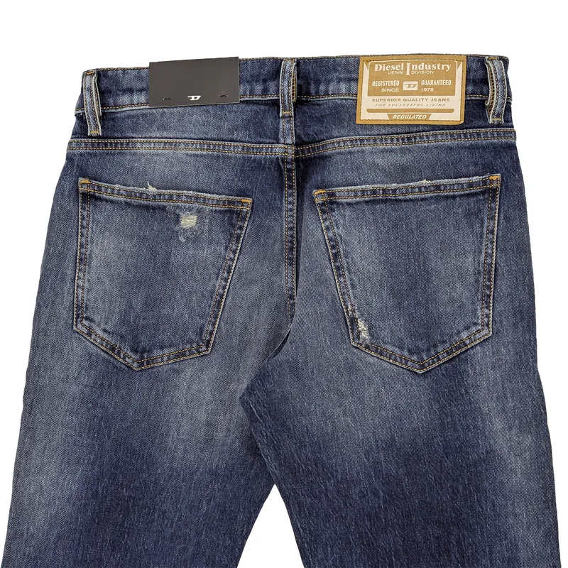 diesel 2019 d-strukt-r mens denim jeans slim fit mid waist3