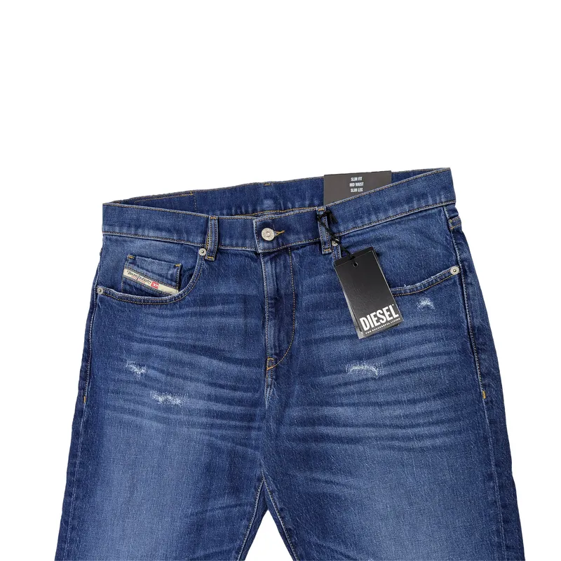 diesel 2019 d-strukt r0r72 mens denim jeans slim fit distressed3