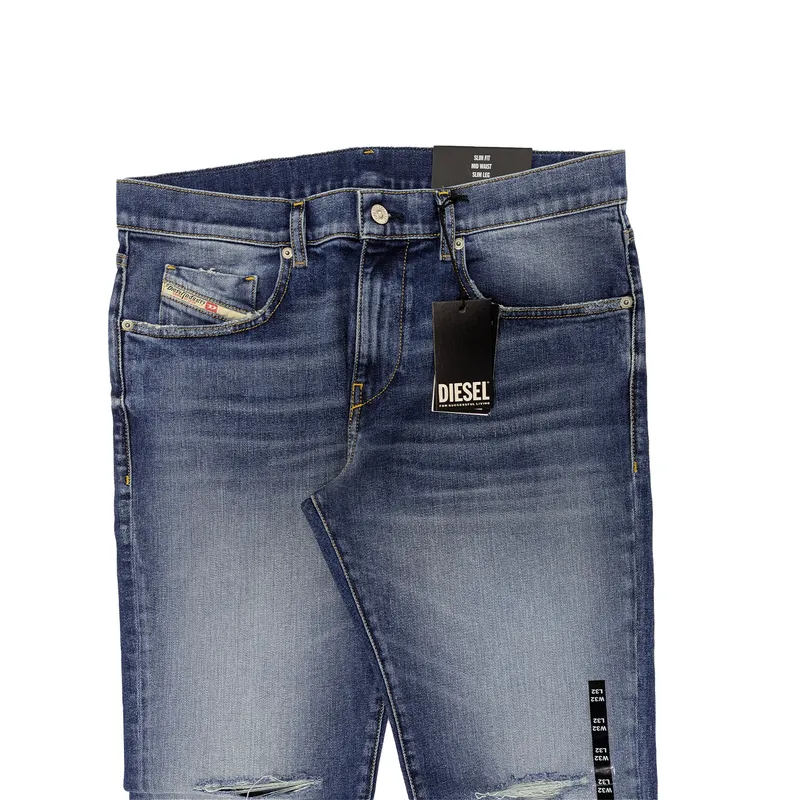 diesel 2019 d-strukt r9c87 mens denim jeans stretch slim leg3