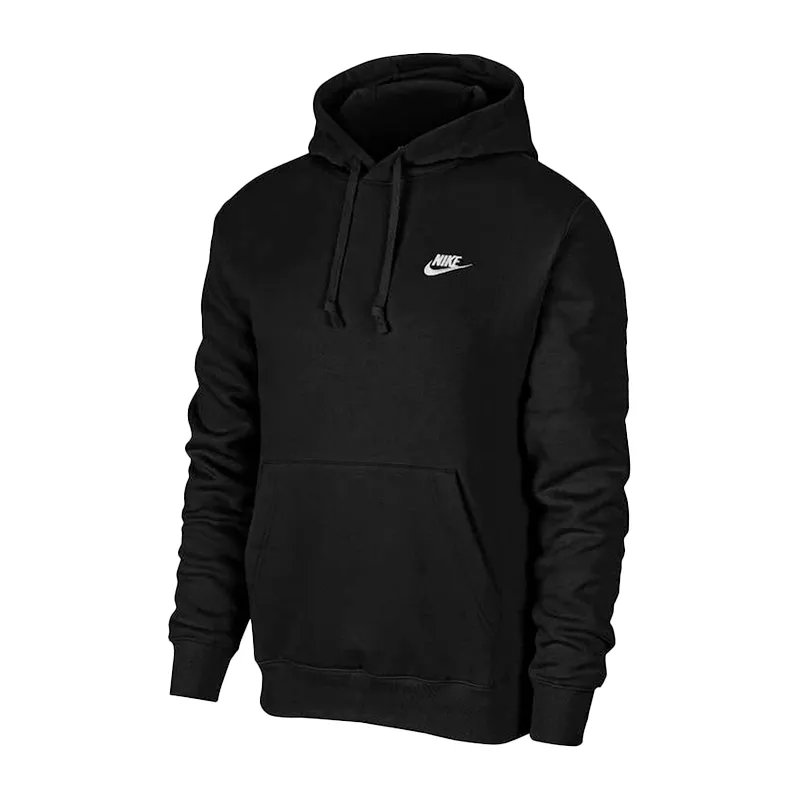 nike club mens hoodie casual sweat pullover gym top black3