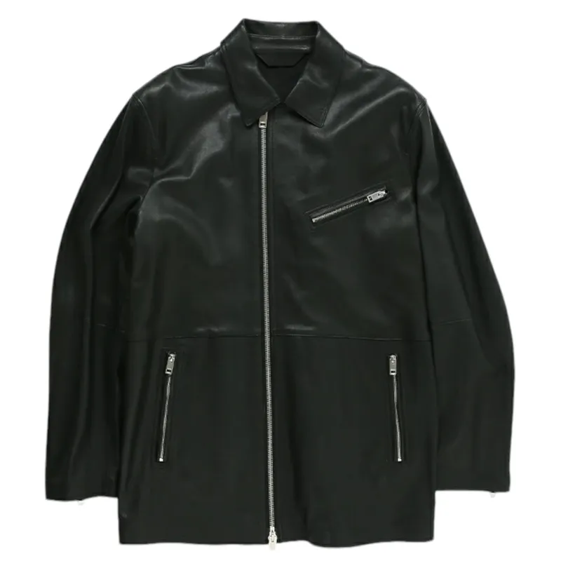 diesel l-ader 0herb mens leather jackets midi regular fit3