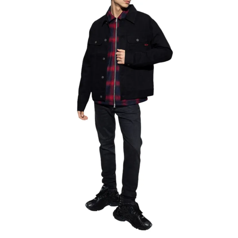 diesel d-bercy 09b86 mens denim jacket padded trucker3