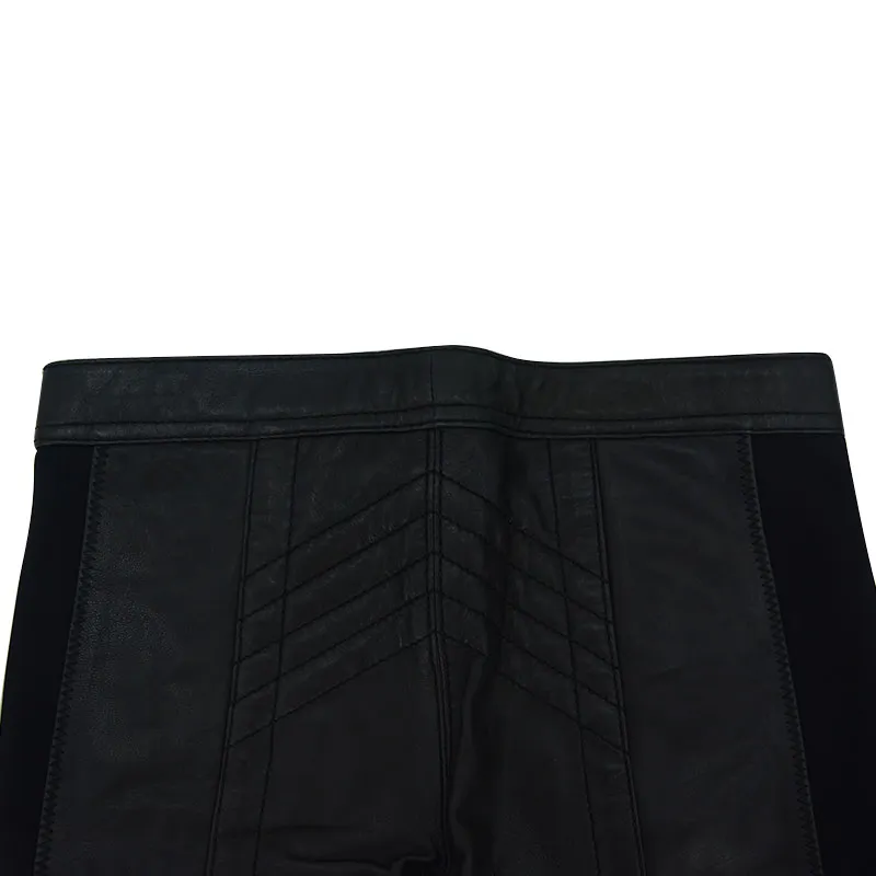 diesel black gold panters womens leather jeans slim fit trousers black3