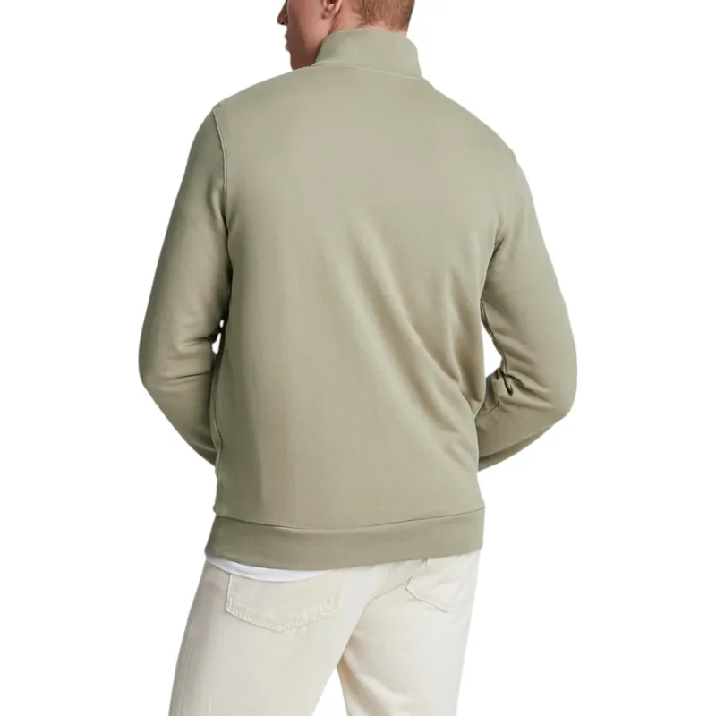 lyle & scott ml2022v loopback half zip mens jumper smoke green3