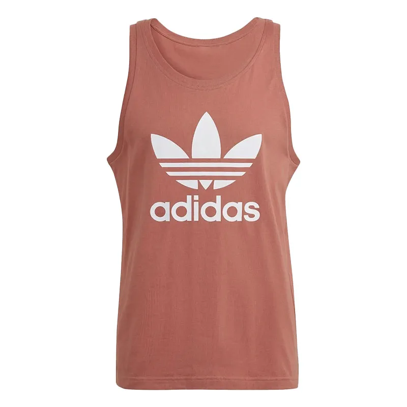 adidas originals trefoil logo tank training gym summer vests orange3