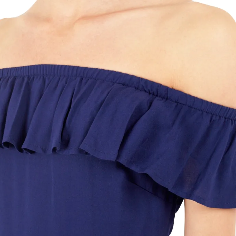 brave soul aruba women off shoulder min dress dark blue3