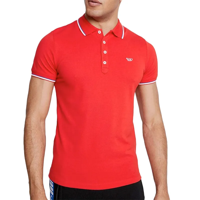 diesel t randy 0mxza mens polo t shirts short sleeve red3