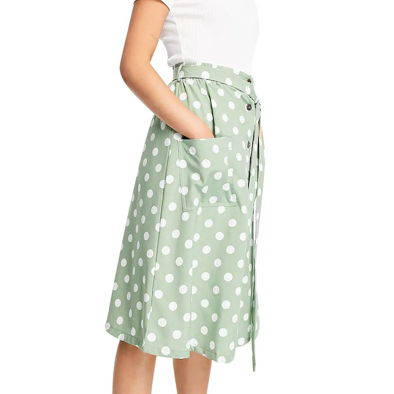 brave soul mora womens midi skirts stretch light green3