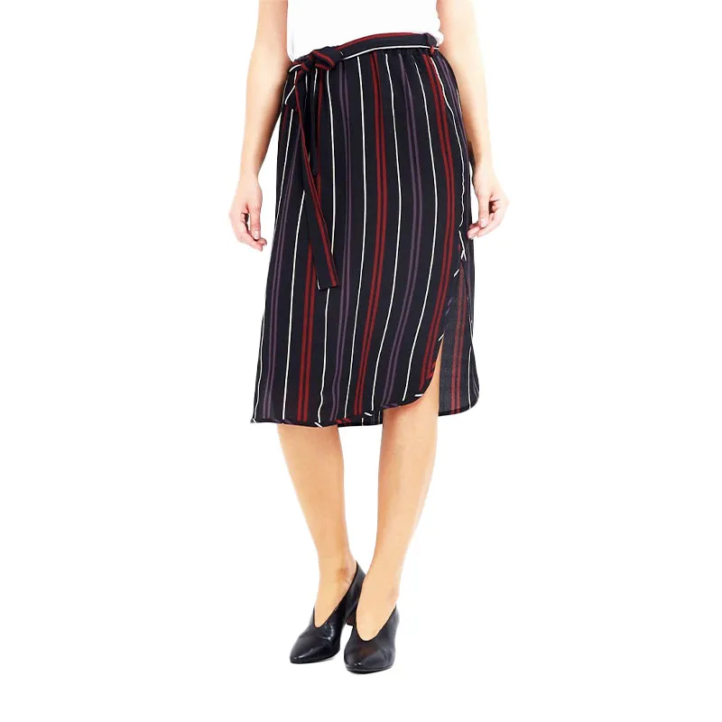 brave soul vixen womens midi skirts striped mid rise black3