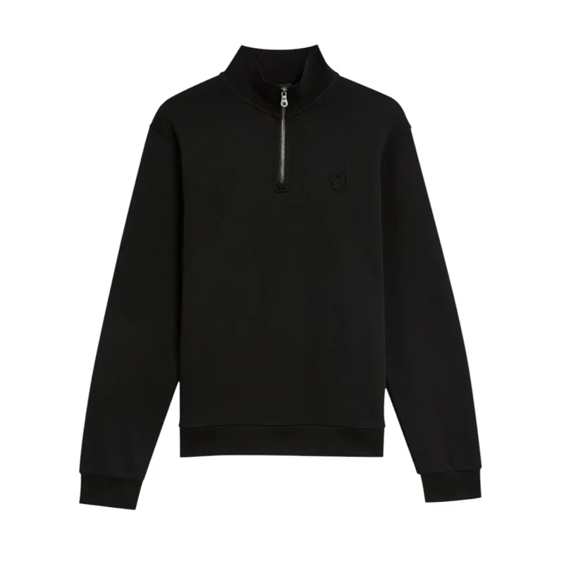 lyle & scott ml2022ton tonal eagle half zip mens jet black3