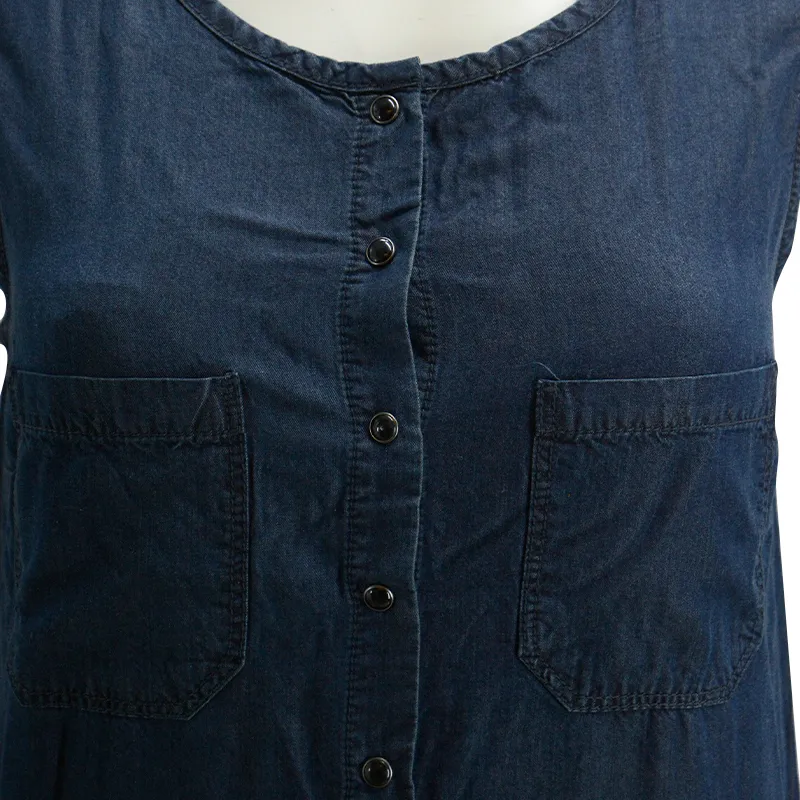 ladies denim dungarees summer sleeveless womens jumpsuit3