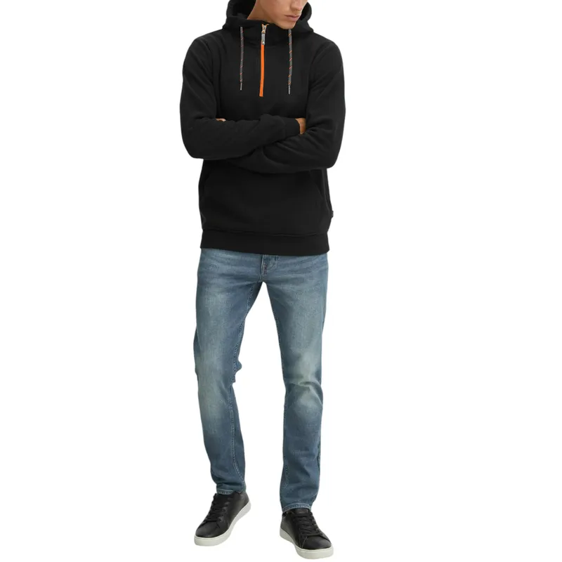 aleko mens hoodies long sleeve casual top pullover jumper black3