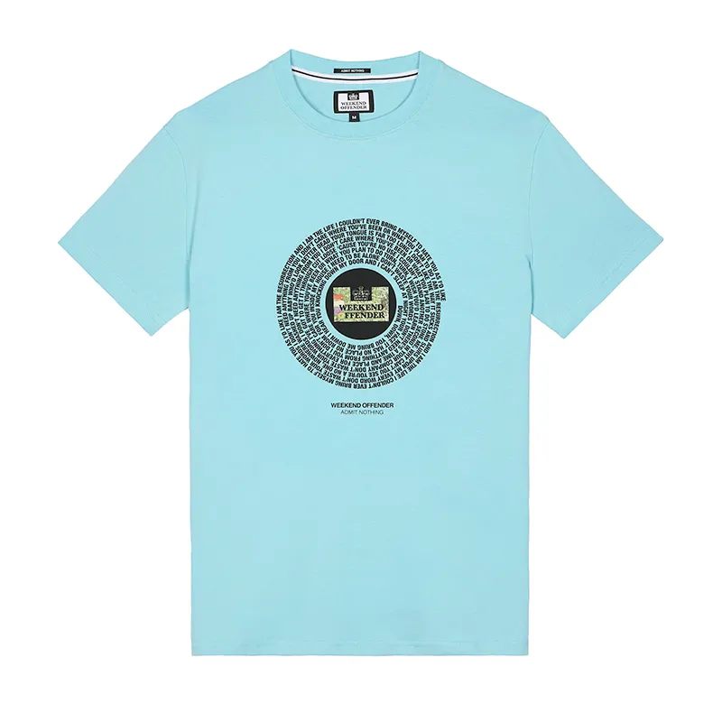 weekend offender mens t shirt resurrection tee aqua blue3