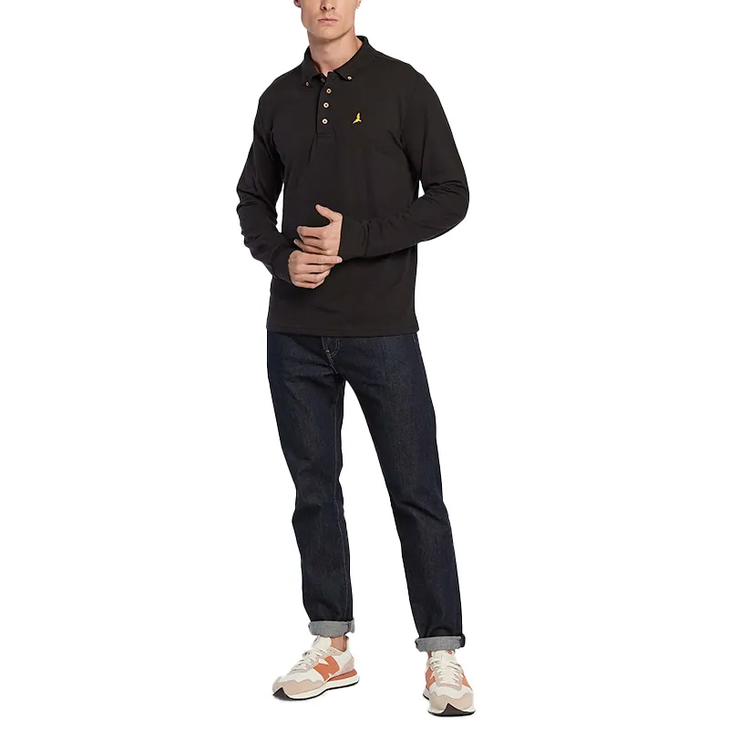 brave soul mens polo t shirts collared slim fit golf tee black3