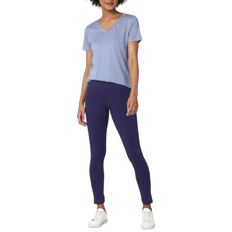 forever 21 womens leggings stretchy high rise navy3